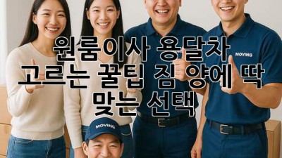 원룸이사, 용달차 고르는 꿀팁🍯: 짐 양에 딱 맞는 선택!